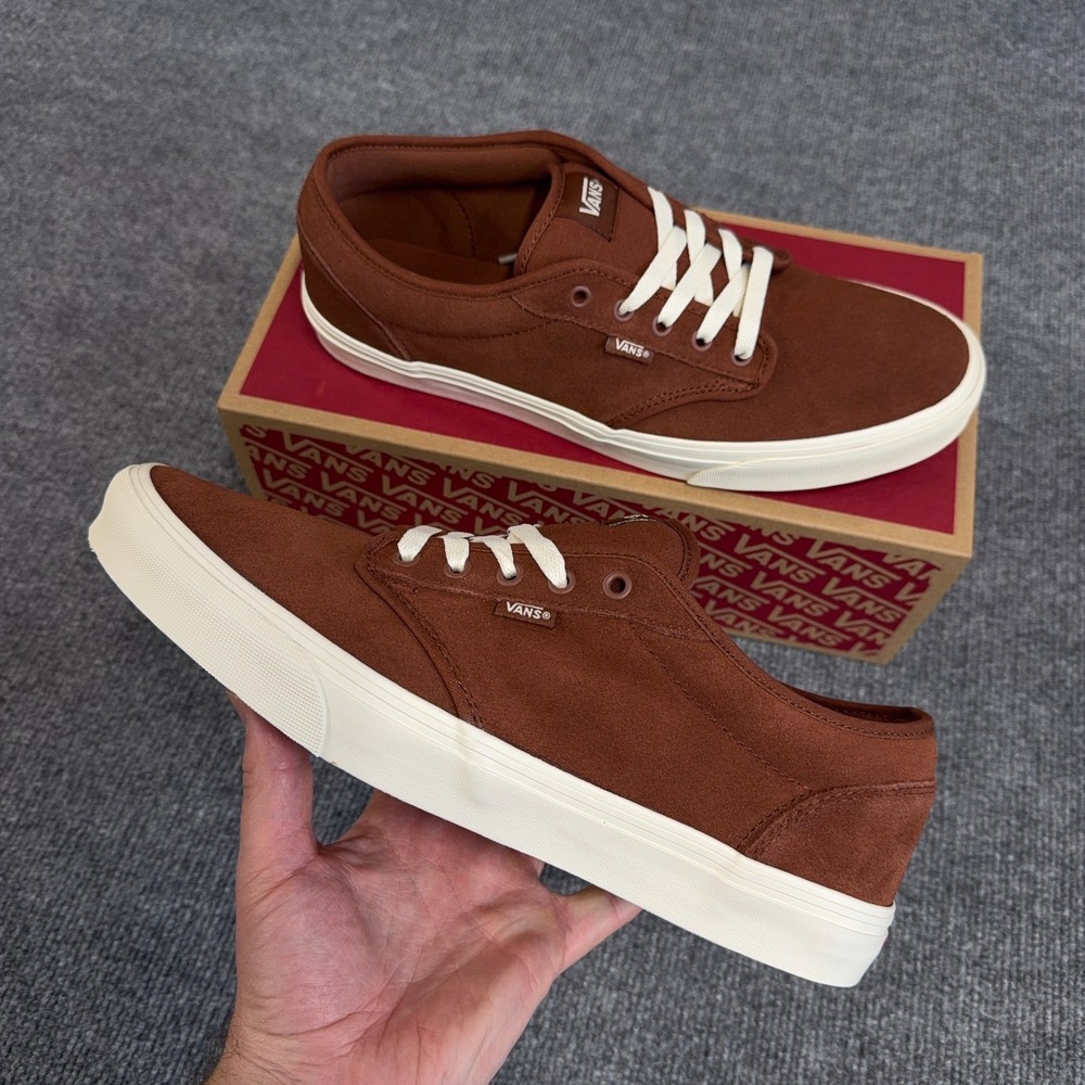 VANS Shoes Sneakers Men 13 Brown Suede Tortoise Shell Skate Skateboard NEW